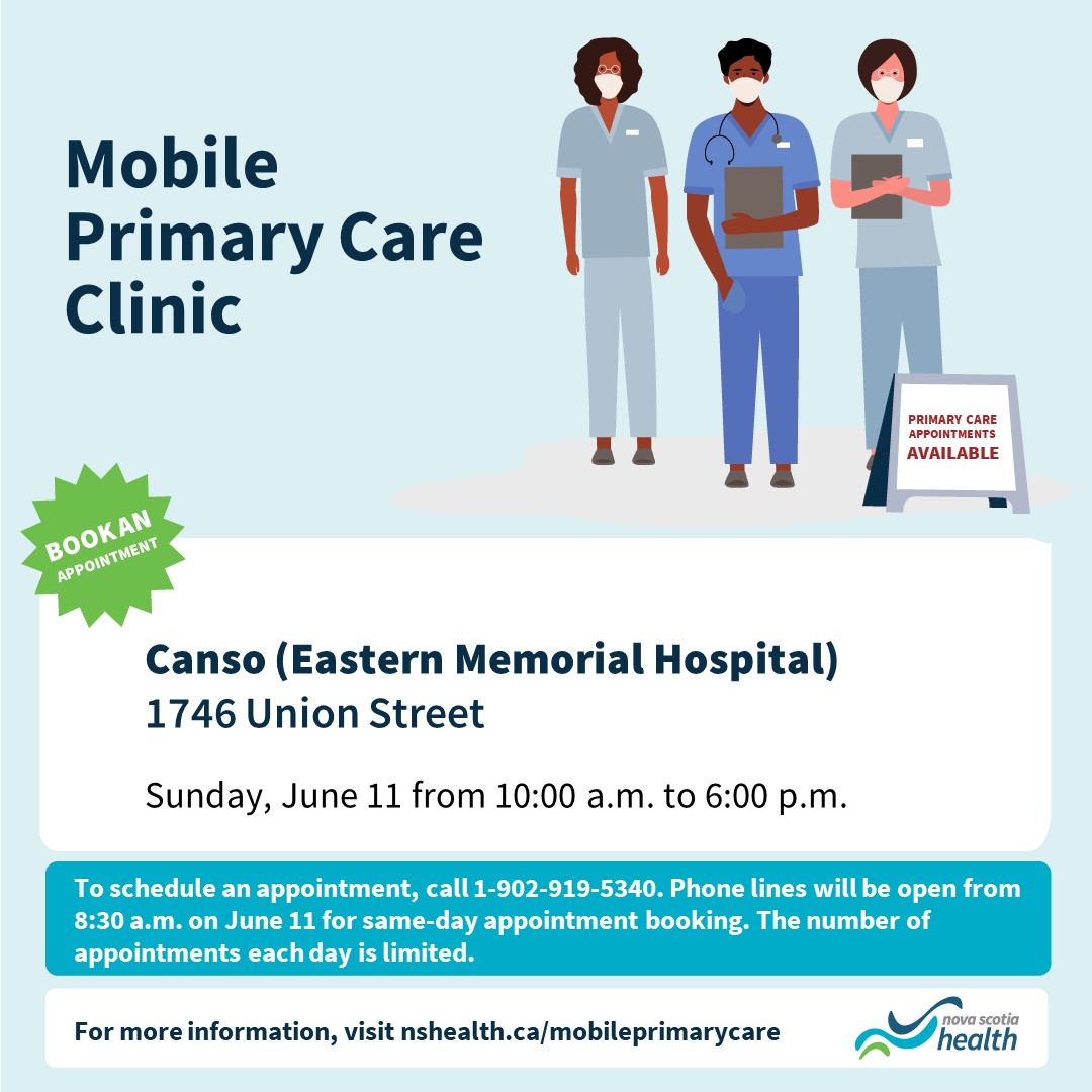 Canso Mobile Clinic in Canso - June 11, 2023