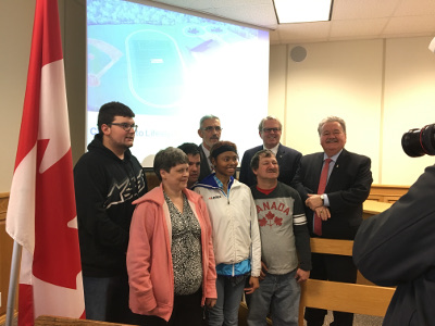 Pictured here are some of the GOALS Clients at the Funding Announcement